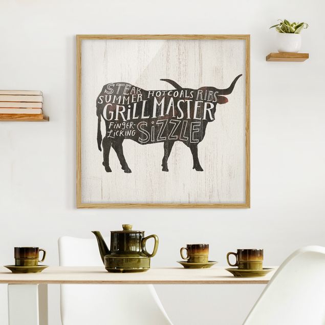 Ingelijste posters Farm BBQ - Beef