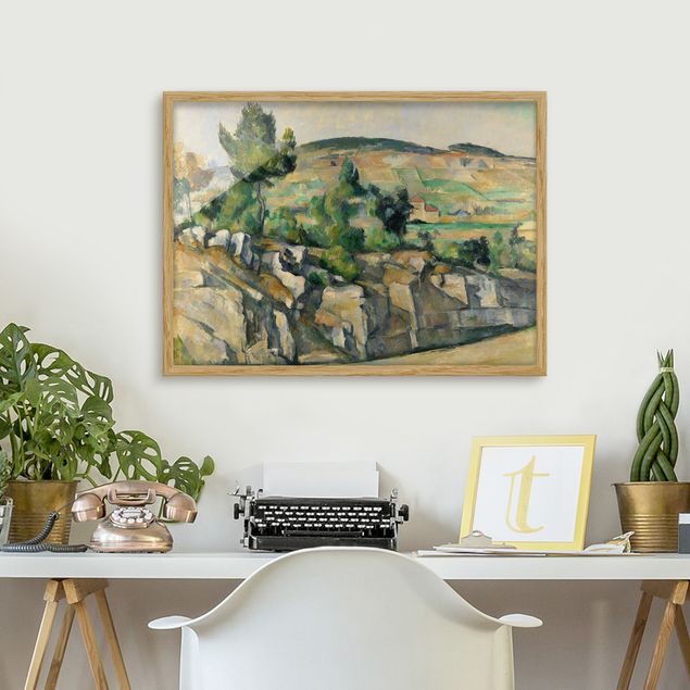 Ingelijste posters Paul Cézanne - Hillside In Provence