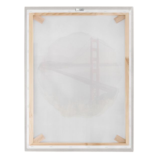 Canvas schilderijen WaterColours - Golden Gate Bridge In San Francisco