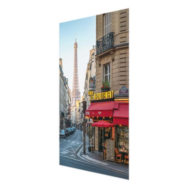Glasschilderijen Streets Of Paris