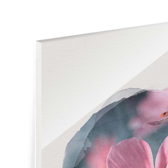 Glasschilderijen Water Colours - Ladybug On Startup