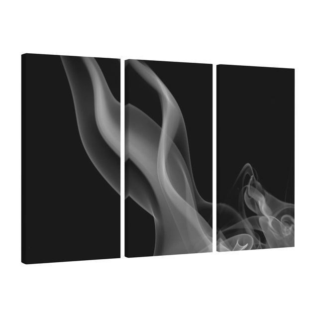 Canvas schilderijen - 3-delig Silver Smoke