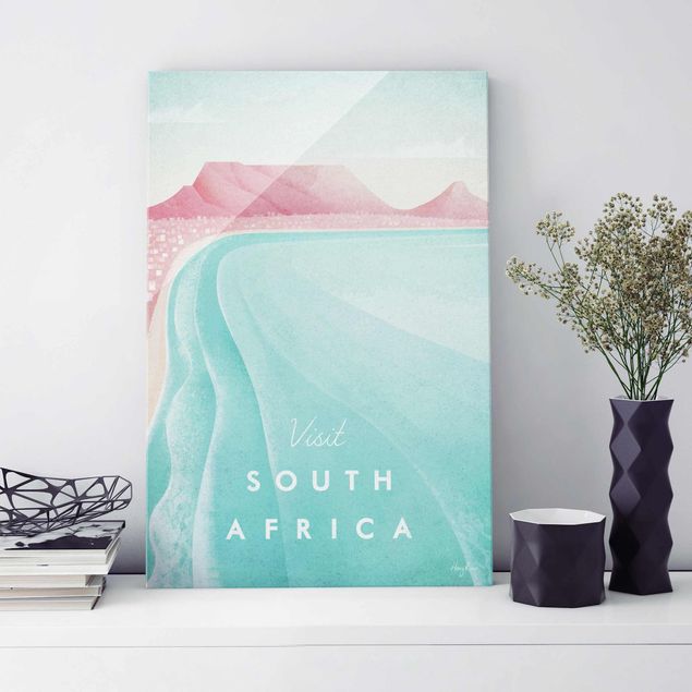 Magnettafel Glas Travel Poster - South Africa