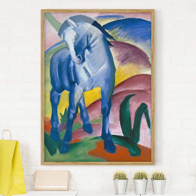 Ingelijste posters Franz Marc - Blue Horse I