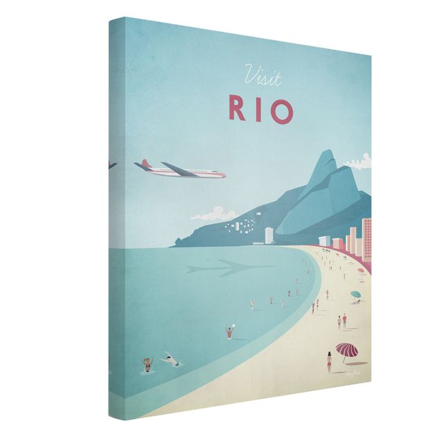 Canvas schilderijen Travel Poster - Rio De Janeiro