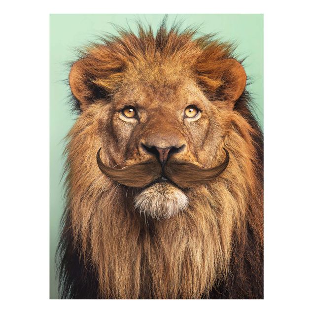 Glasschilderijen Lion With Beard