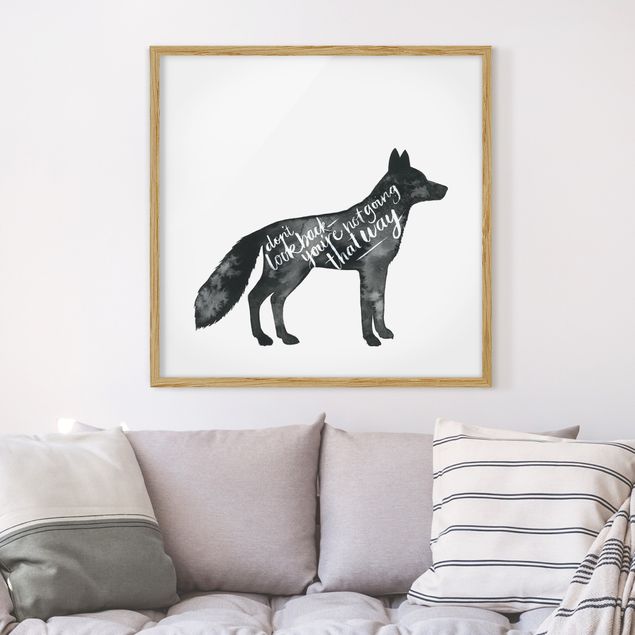 Ingelijste posters Animals With Wisdom - Fox