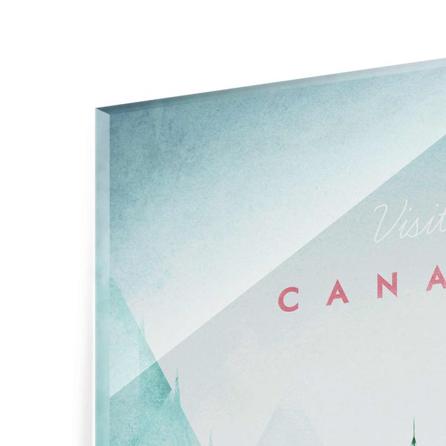 Glasschilderijen Travel Poster - Canada