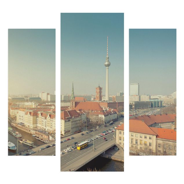 Canvas schilderijen - 3-delig Berlin In The Morning