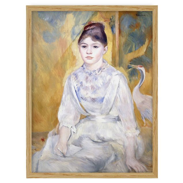 Ingelijste posters Auguste Renoir - Young girl with a swan