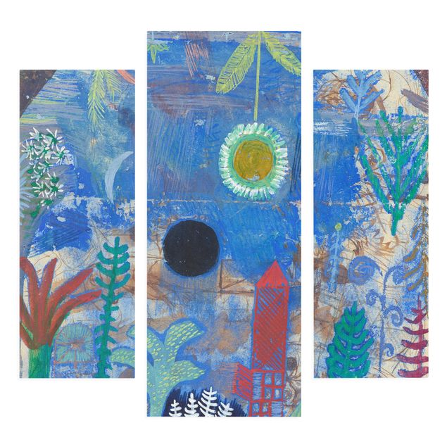 Canvas schilderijen - 3-delig Paul Klee - Sunken Landscape