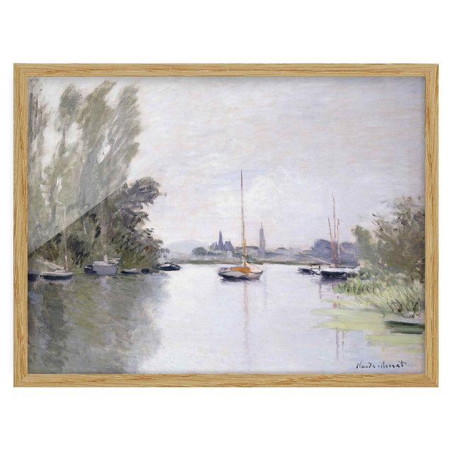Ingelijste posters Claude Monet - Argenteuil Seen From The Small Arm Of The Seine
