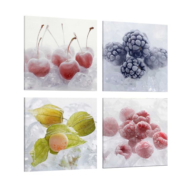 Canvas schilderijen - 4-delig Frozen Fruit