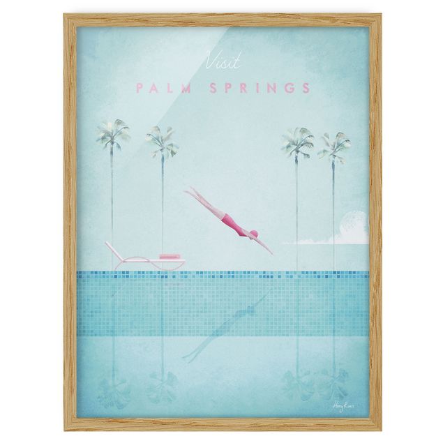 Ingelijste posters Travel Poster - Palm Springs
