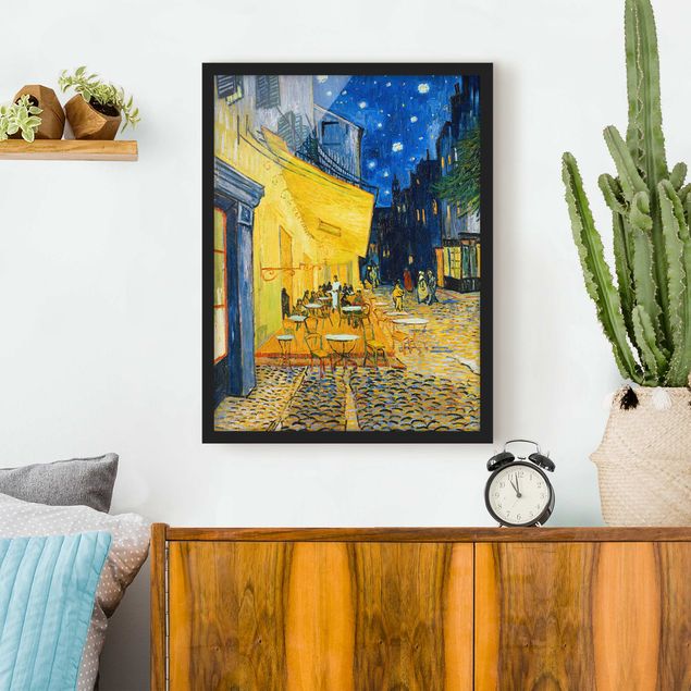 Ingelijste posters Vincent van Gogh - Café Terrace at Night
