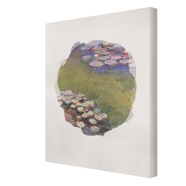 Canvas schilderijen WaterColours - Claude Monet - Water Lilies