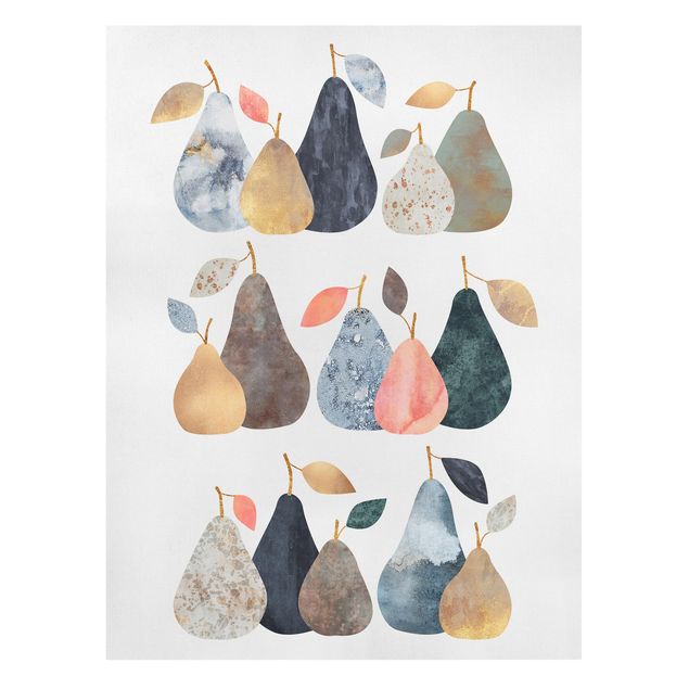 Canvas schilderijen Collage Golden Pears