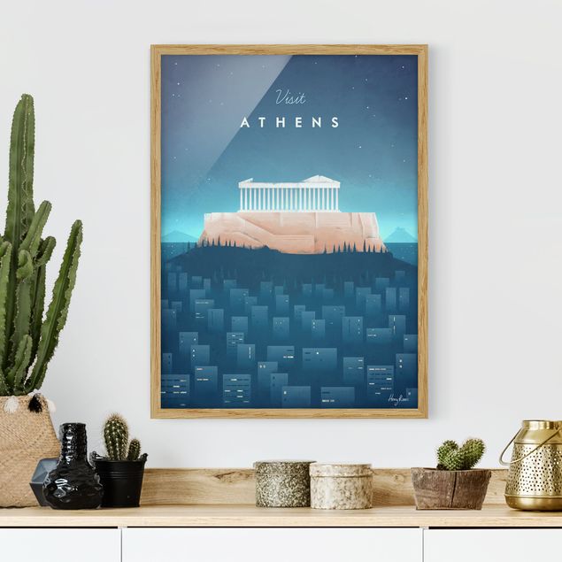 Ingelijste posters Travel Poster - Athens