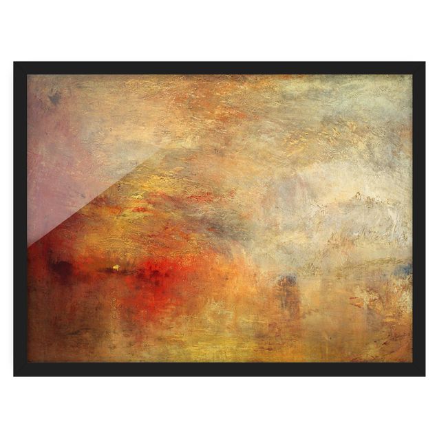 Ingelijste posters Joseph Mallord William Turner - Sunset Over A Lake