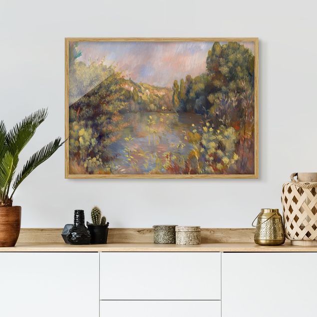 Ingelijste posters Auguste Renoir - Lakeside Landscape