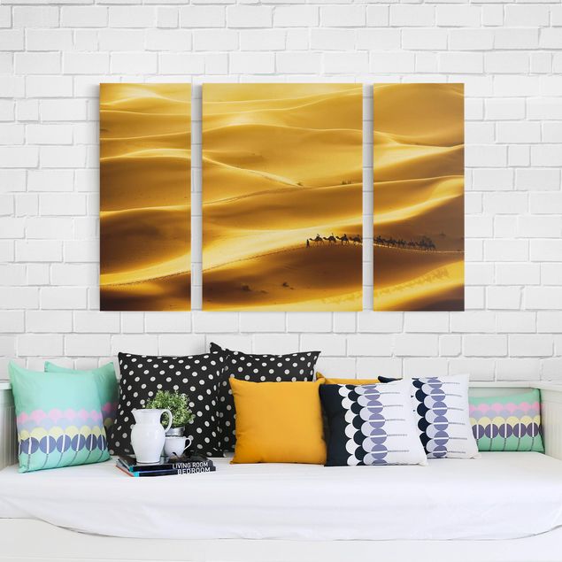 Canvas schilderijen - 3-delig Golden Dunes