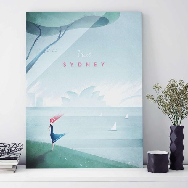 Glas Magnettafel Travel Poster - Sidney