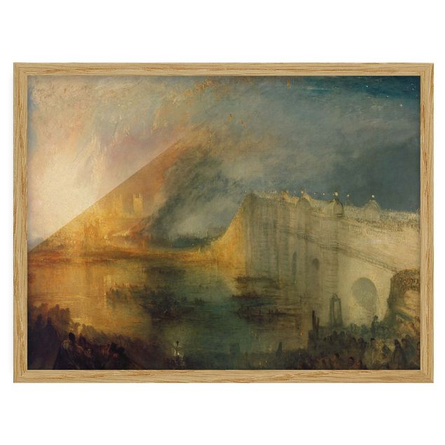 Ingelijste posters William Turner - The Burning Of The Houses Of Lords And Commons