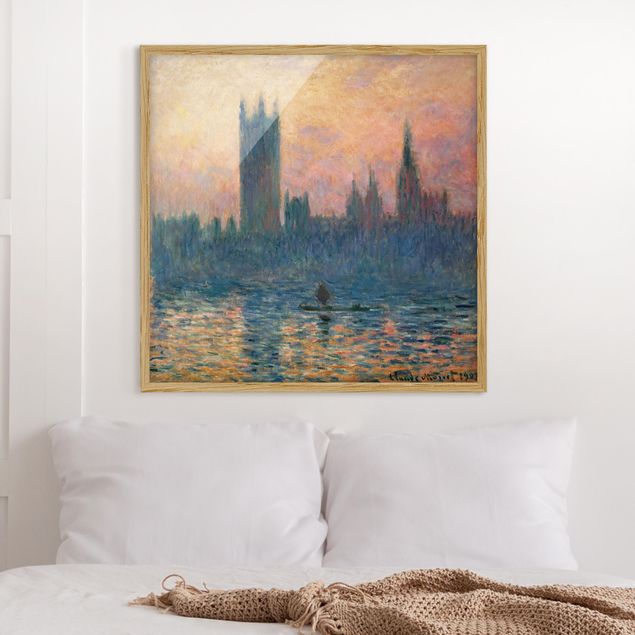 Ingelijste posters Claude Monet - London Sunset