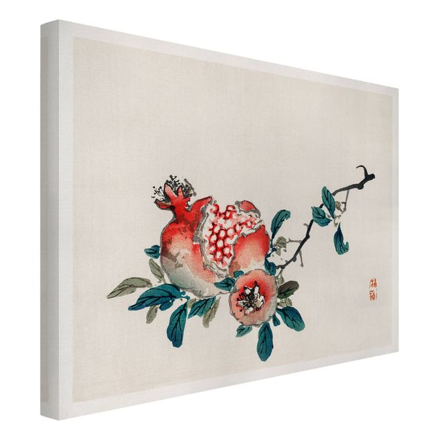 Canvas schilderijen Asian Vintage Drawing Pomegranate