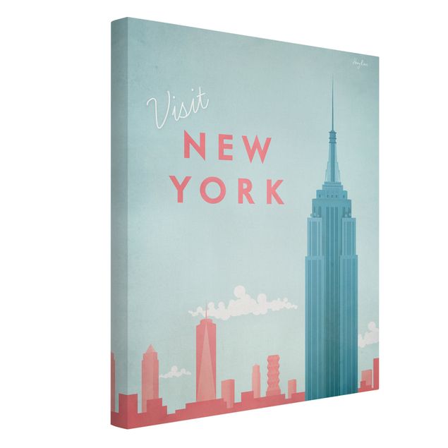 Canvas schilderijen Travel Poster - New York