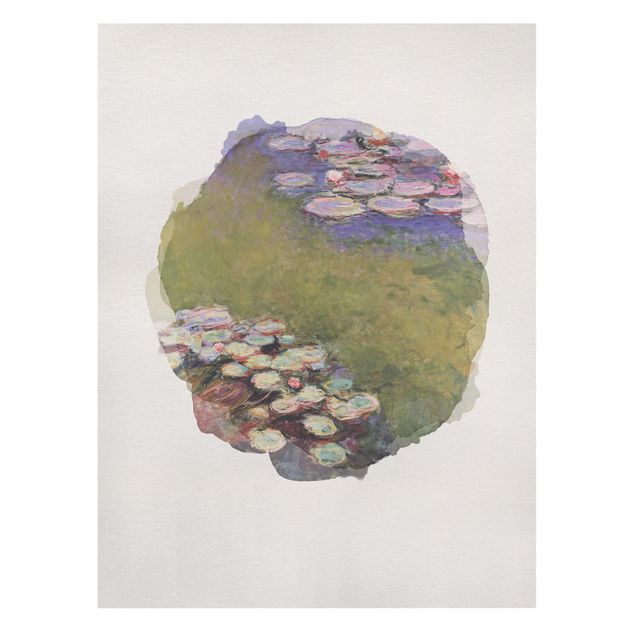 Canvas schilderijen WaterColours - Claude Monet - Water Lilies