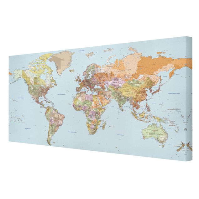 Canvas schilderijen Political World Map