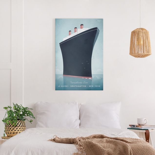 Canvas schilderijen Travel Poster - Cruise Ship