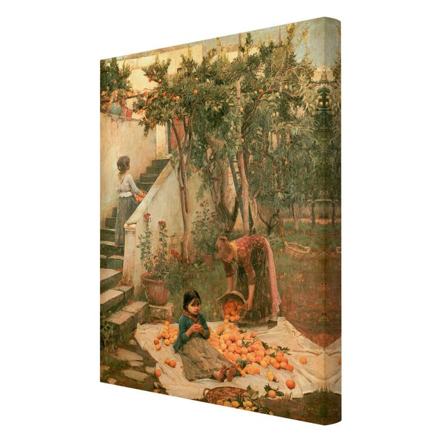 Canvas schilderijen John William Waterhouse - The Orange Pickers