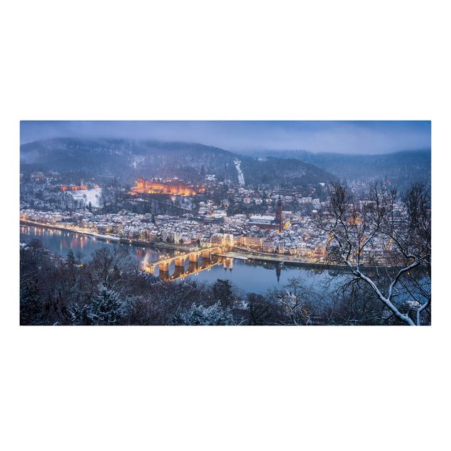 Canvas schilderijen Heidelberg In The Winter