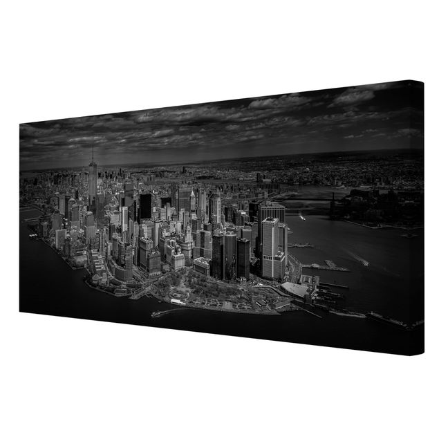 Canvas schilderijen New York - Manhattan From The Air