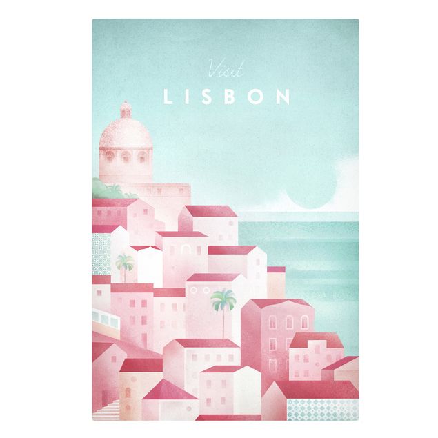 Canvas schilderijen Travel Poster - Lisbon