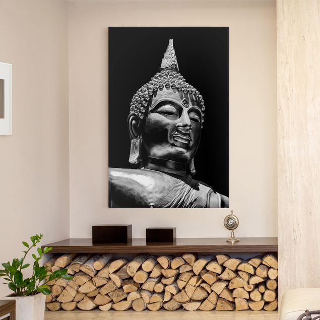 Canvas schilderijen Buddha Statue Face