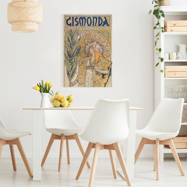 Canvas schilderijen Alfons Mucha - Poster For The Play Gismonda