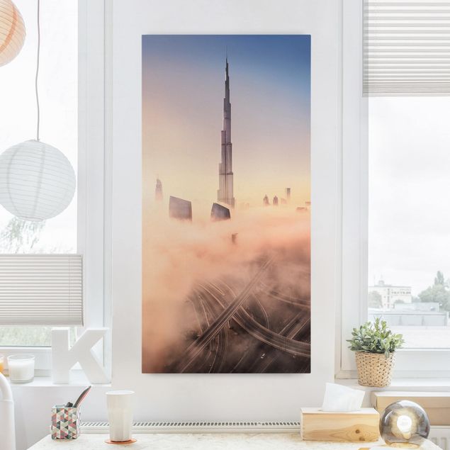 Canvas schilderijen Heavenly Dubai Skyline