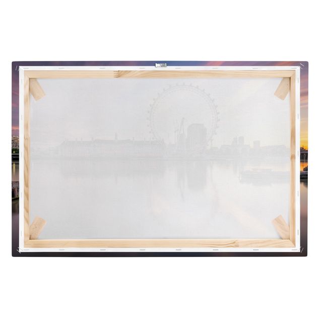 Canvas schilderijen London Eye at Dawn