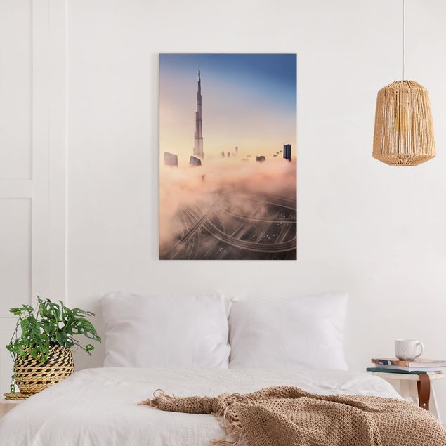 Canvas schilderijen Heavenly Dubai Skyline