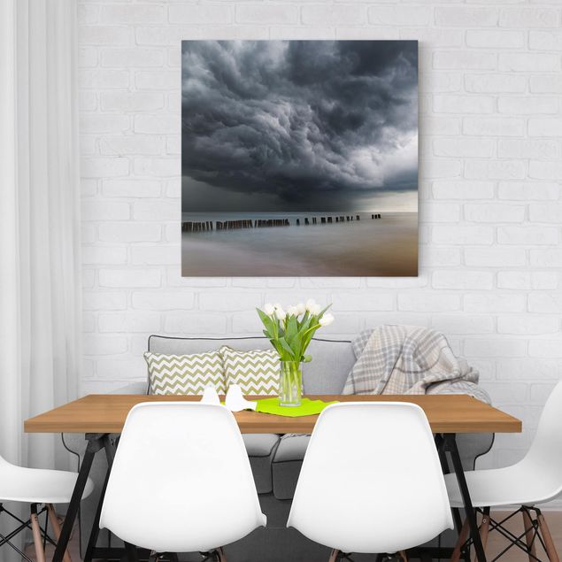 Canvas schilderijen Storm Clouds Over The Baltic Sea