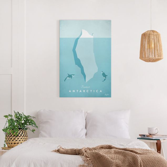 Canvas schilderijen Travel Poster - Antarctica