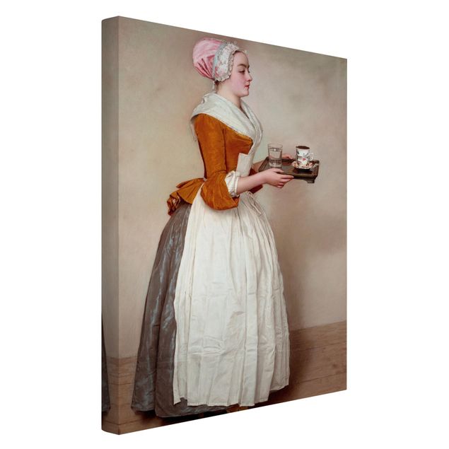 Canvas schilderijen Jean Etienne Liotard - The Chocolate Girl