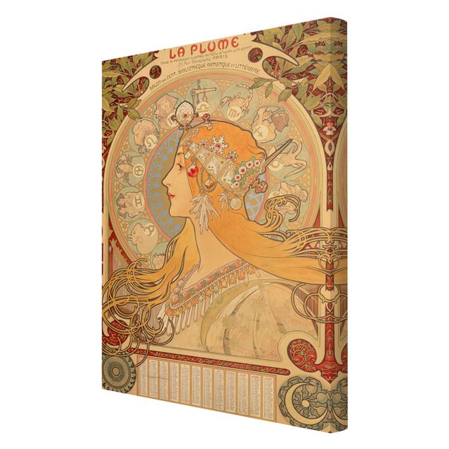 Canvas schilderijen Alfons Mucha - Zodiac