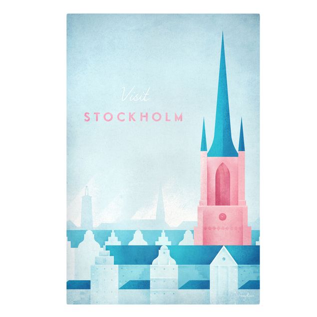 Canvas schilderijen Travel Poster - Stockholm
