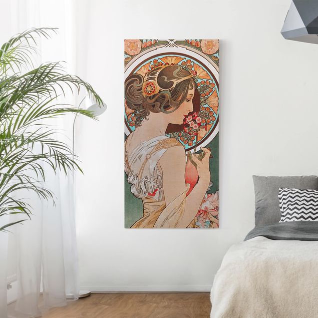 Canvas schilderijen Alfons Mucha - Primrose