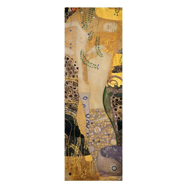Canvas schilderijen Gustav Klimt - Water Serpents I