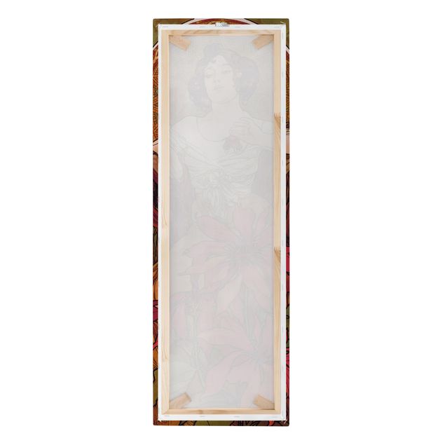 Canvas schilderijen Alfons Mucha - Gemstones - Ruby